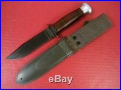WWII US Navy USN Mark Mk 1 Fighting Knife Robeson #20 withUSN Mk 1 Scabbard #1
