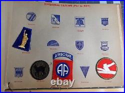 WWII US Patch King Album 101st 82nd Airborne USMC Patches