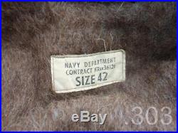 WWII USN Navy Deck Crew N140 Overcoat Coat Parka