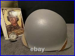 WWII WW2 FS/FB Navy USN Chaplain Helmet With Hawley Liner Great Display Piece