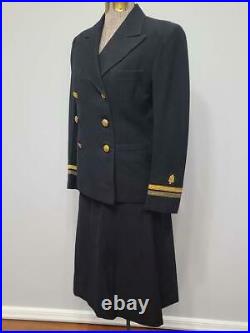 WWII Women's Navy Nurse Corps NNC Uniform Jacket and Skirt (B-35 W-25 H-36)