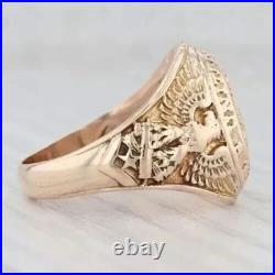 Without Stone Beautiful Men's US Navy Wedding Ring 14K Yellow Gold Plated Silver