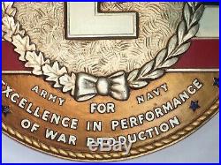 World War 2 US Army Navy E Production Award Plaque Gifted To Chef Boyardee