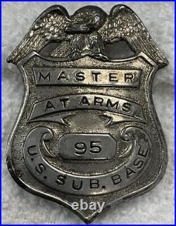World War 2 United States Navy Master at Arms United States Sub Base Badge # 95