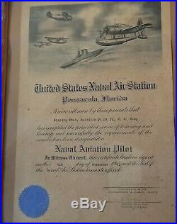 Ww. 2 Usn Pilot. Stanley Oset Personal 3 Photo Albums, Papers, Pilot Certificat