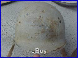 Ww2 M1 Us Navy Gray Helmet Swivel Bail Front Seam Cardboard Liner