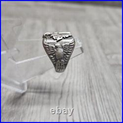 Ww2 Us Navy Seabees Sterling Silver Ring Size 13