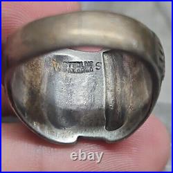 Ww2 Us Navy Seabees Sterling Silver Ring Size 13