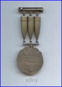Wwi Unusual & Good Quality Marine Corps & Navy Sterling Named Prize Medal
