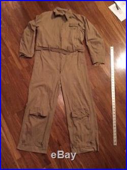 Wwii Navy Army Drybak Corp. Summer Flight Suit 38 Short Ww2 Original Air Force