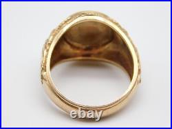 Wwii Original United States Of America 10k Gold Navy Military Eagle Usn Ring