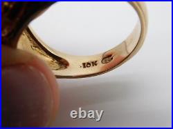Wwii Original United States Of America 10k Gold Navy Military Eagle Usn Ring