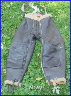 Wwii Shearling Leather Us Navy Usmc Jacket Flight Jacket Pants Boots Grouping
