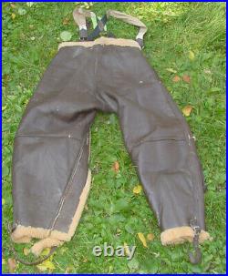 Wwii Shearling Leather Us Navy Usmc Jacket Flight Jacket Pants Boots Grouping