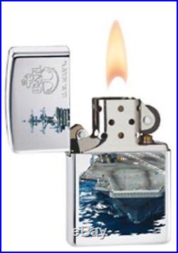 Zippo Windproof U. S. Navy Lighter With Aircraft Carrier, # 28931, New In Box